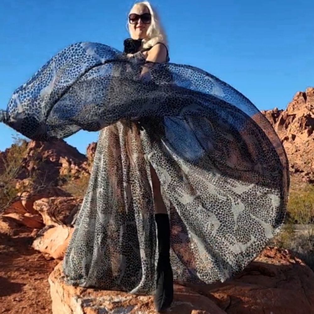Designer Maxi Dress African Animal Print Luxury Travel Resort Wear